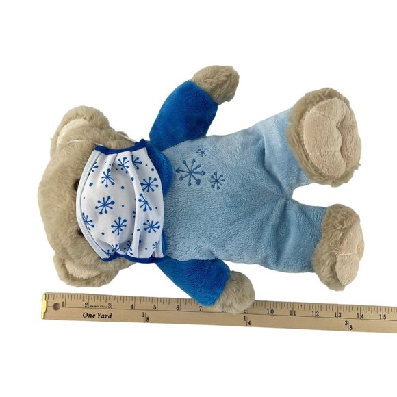 Inter-American Products Teddy Bear 12" Plush Blue Snowflake Face Mask 2020 - Picture 5 of 7